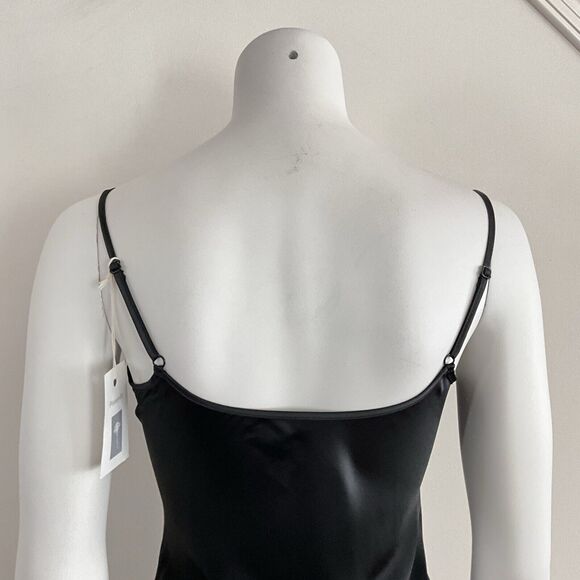 Black Slip Dress L Black Spaghetti Strap - Picture 10 of 12